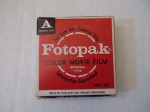 Fotopak Doble 8 mm - Rollo de 25 pies - Hecho en Bélgica - Caducado 1965 - Imagen 1 de 3