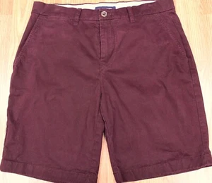 PANTALONES CORTOS TOMMY HILFIGER REGULAR FIT 100% ALGODÓN GRANATE-ROJO OSCURO Talla 30 - Imagen 1 de 3