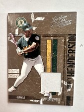 Rickey Henderson 2004 Donruss Leather & Lumber Materials Jersey #078/100 SSP (A)