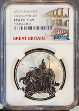 2021 GREAT BRITAIN SILVER 2 POUNDS BRITANNIA NGC REVERSE PF 69 BEAUTIFUL COIN