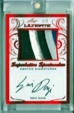 2018-19 Leaf Ultimate Swatch Signatures Red Spectrum #SSED1 Eric Daze 1/2 SICK