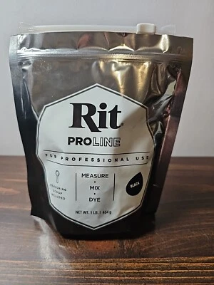 Rit Dye Proline 1 LB Powder Dye Black Professional Measure Mix Scoop Included - Image 1 of 2