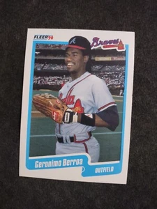 Tarjeta de béisbol Fleer Geronimo Berroa #575 1990 Atlanta Braves - Imagen 1 de 2