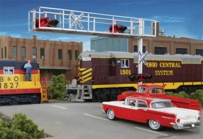 Walthers ~ HO Scale ~ Modern Cantilever Grade Crossing Signal ~ 949-4330 - Image 1 of 4