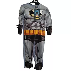 batman fancy dress costume children kids & face dress 2 Piece primark official - Picture 1 of 2