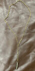 Juicy Couture Necklace Adjustable Link Chain Tag Bar Awesome! Rare & Htf!!