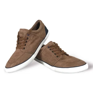 Cat & Jack Boys Wesley Faux Suede Sneakers Casual Brown Youth Size 6 - Picture 1 of 11