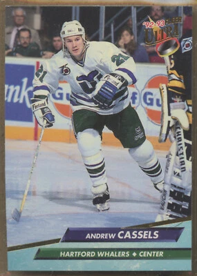 1992-93 Fleer Ultra #70 Andrew Cassels  Hartford Whalers - Image 1 of 2