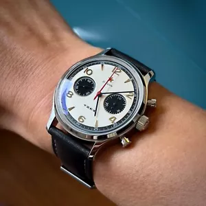 Chronograph Mechanical Wristwatches Seagull ST19 Pilot Mens waterproof Watch - Picture 1 of 26