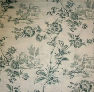 Jay Yang Pattern Towbridge Chinoiserie Toile Aqua - Image 1 of 4