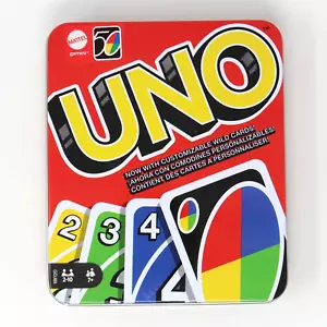 Mattel Games UNO: Classic (Tin Box) with Customizable Wild Cards - New Sealed! - Picture 1 of 3
