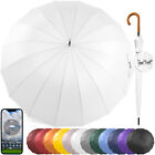 Royal Walk Windproof Large Umbrella for Rain 54" Automatic Luxury Wood Handle IT