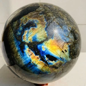 Natural Labradorite Ball Rainbow Quartz Crystal Sphere Reiki Healing - Picture 1 of 19