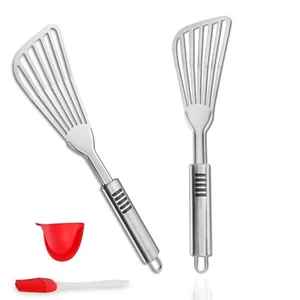 Premium Fish Spatula-Rust-Resistant Stainless Steel,Non-Slip Handle,Grilling,Fry - Picture 1 of 9