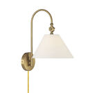 1-Light Wall Sconce In Natural Brass By Meridian Lighting M90085nb