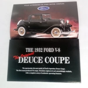 Franklin Mint Brochure 1932 Ford V-8 Original Deuce Coupe Collectible Model Car - Picture 1 of 5