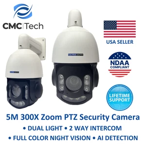 Alhua/Hik Compatible 5M 300x Zoom PTZ IP AI Camera Dual Light 2Way Audio - Picture 1 of 4