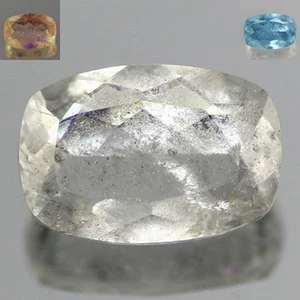 1.36 Ct Round 9.4 MM Genuine White to UV Change Orange Tajikistan Scapolite !!! - Picture 1 of 5