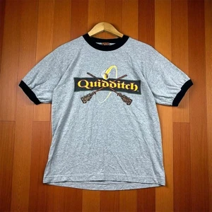 Vintage Harry Potter Quidditch Ringer T-Shirt Jugend XL grau Grafik Tee - Bild 1 von 14