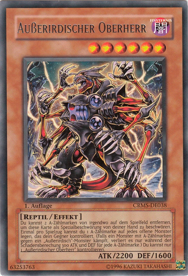 YU-GI-OH,  AUßERIRDISCHER OBERHERR, R, CRMS-DE038, 1. Auflage, TOP - Bild 1 von 1