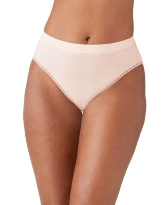 Wacoal L1762 Crystal Pink B.Smooth Lace Seamless High-Cut Brief Size 5/S - Image 1 of 4