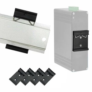 4PCS 35mm Universal DIN Rail Clip Black Medium Fixed Clamp 1.73" Width - Picture 1 of 15