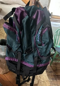 Mochila de senderismo Lowe Alpine “Eclipse” púrpura/verde azulado expedición falta tapa superior - Imagen 1 de 6