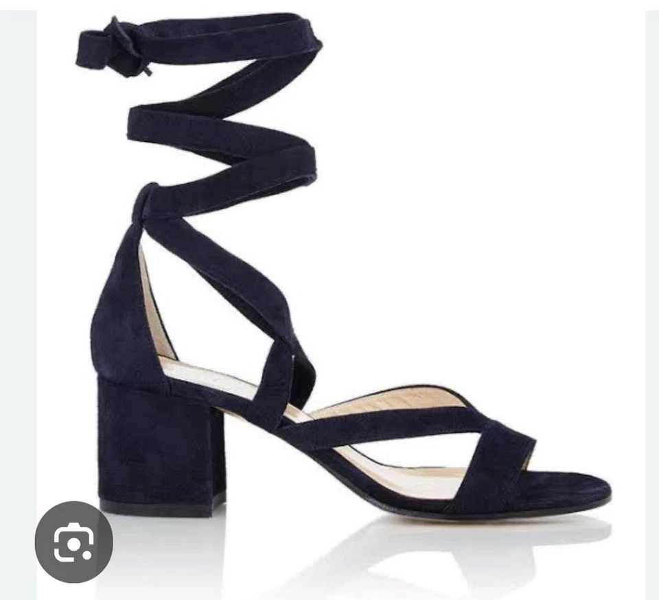 Sandalia Barneys New York Azul Marino Desguazada Tacón Bloque 38/8 Foto 1 de 2