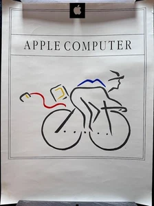 Mid 80s APPLE Computer Wheels For The Mind Picasso Poster Original RARE Vintage - Picture 1 of 15