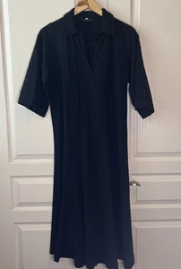 Tuckernuck Black Collared Cotton Dress - Size M #Y24570T - Picture 1 of 6