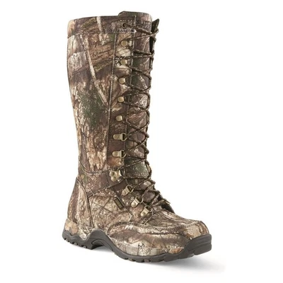 Mens Camo Nylon Rubber Waterproof Snake Boots Rugged Heavy-Duty Hunting Shoes - Image 1 of 4