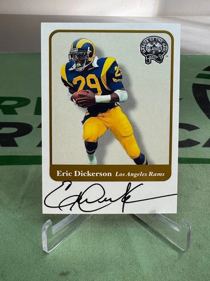 2001 Fleer Eric Dickerson Greats of the Game On Card AUTO - Los Angeles Rams - Image 1 of 2