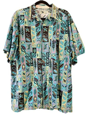 Vintage Quicksilver Men's Short Sleeve Dress Shirt Button Up Size Extra Large - Image 1 of 2