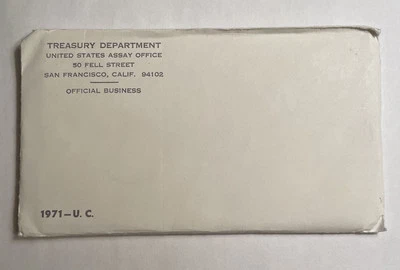 1971 P D Set Plus S Mint Cent 11 COINS US MINT SET in Envelope Sealed Unopened - Image 1 of 4