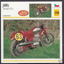 1958 Jawa 350cc ISDT 575/2 Czechoslovakia Race Bike Motorcycle Photo Spec Card