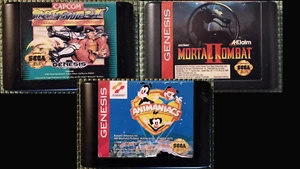 Mortal Kombat II, Street Fighter II, Animaniacs - Sega Genesis Game Lot - Picture 1 of 19