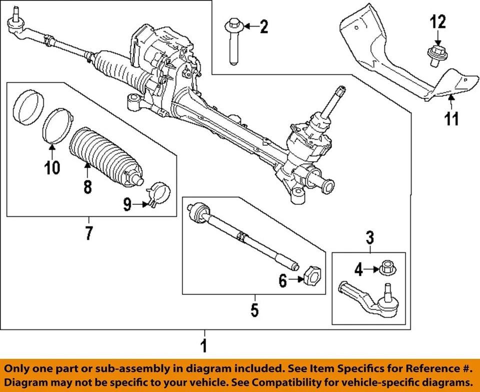 FORD OEM 19-23 Transit Connect Steering Gear Linkage-Outer Tie Rod KV6Z3A130B - Image 1 of 1
