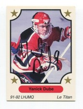 1991 The 7th Inning Sketch Yanick Dube Signed Card Hockey Autograph AUTO #227
