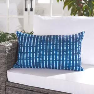 SAFAVIEH Londynne Indoor / Outdoor Pillow | Blue / White | - Picture 1 of 3