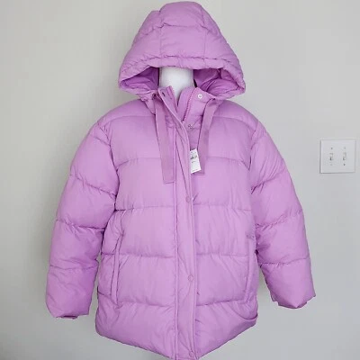 GAP Cold Control Max Upcycled Puffer Jacket Violet Lavender Petite Large NEW - Image 1 of 4