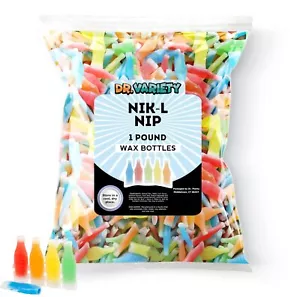 Nik L Nips Wax Bottle Candy Drinks, 1LB Bulk Candy - Nostalgic 90s Candy - So... - Picture 1 of 5