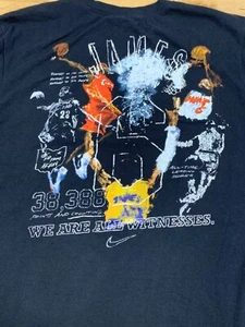 NIke Lebron James Shirt Mens M Black All Time Scoring Record LBJ Art 11220 - Picture 1 of 8