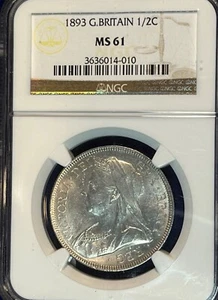 Great Britain 1893 Victoria Silver 1/2 Crown NGC MS 61 - Picture 1 of 2