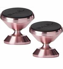 SALEX Pink Magnetic Mounts for Car Dashboard. Rose Gold Phone Holders, 2 Pack.