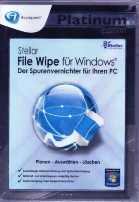 Avanquest - Platinum Edition - Stellar - File Wipe - PC - Software - Neu / OVP - Image 1 of 2