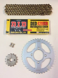 Kit catena e pignone JT oro DID HEAVY DUTY 428 HONDA CBR125 04-07 - Foto 1 di 3