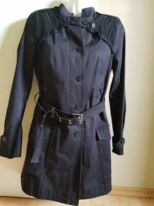 Wunderschöner PATRIZIA PEPE Trenchcoat Mantel Jacke schwarz schöner Detail hinte - Bild 1 von 5