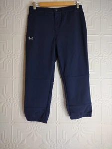 Under Armour Fitted Navy Blue Fitted Softball 3/4 Pants Women's Size Small/P - Picture 1 of 12