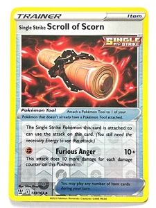 Single Strike Scroll of Scorn 133 Reverse Holo Uncommon Battle Styles Pokemon NM - Picture 1 of 4