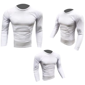 Prime Rash Guard Chaleco MMA Correr Agarre UFC Top Camiseta Para Hombres Boxeo Blanco - Imagen 1 de 3